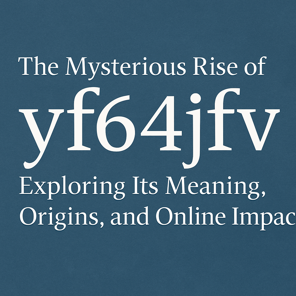 The Mysterious Rise of yf64jfv: Exploring Its Meaning, Origins, and Online Impact
