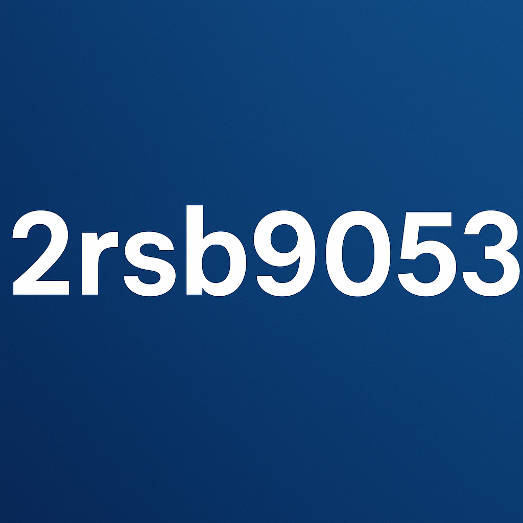 The Complete Guide to 2rsb9053: Meaning, Uses, Digital Relevance, and Modern