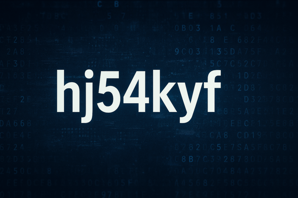 The Hidden Meaning and Digital Identity of hj54kyf