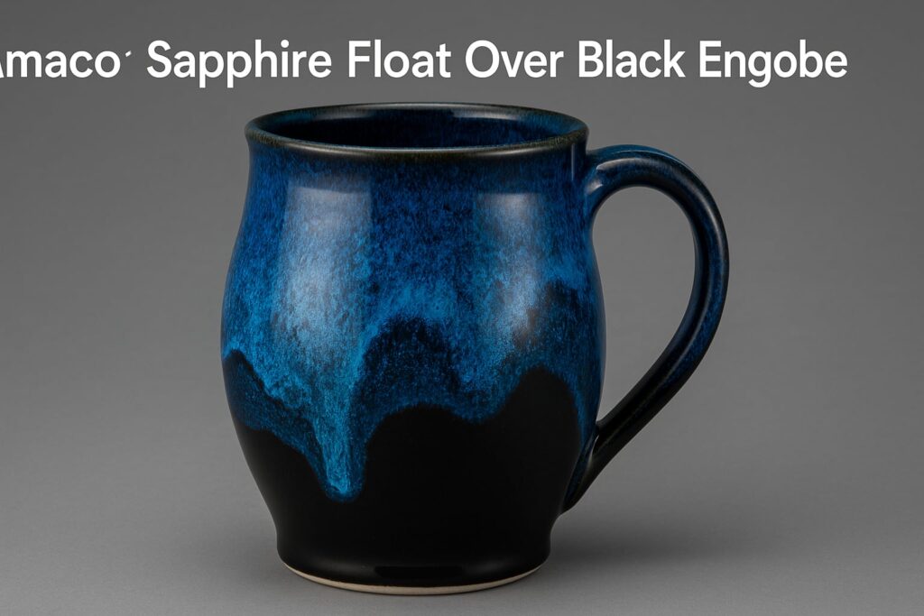 The Artistic Brilliance of Amaco Sapphire Float Over Black Engobe
