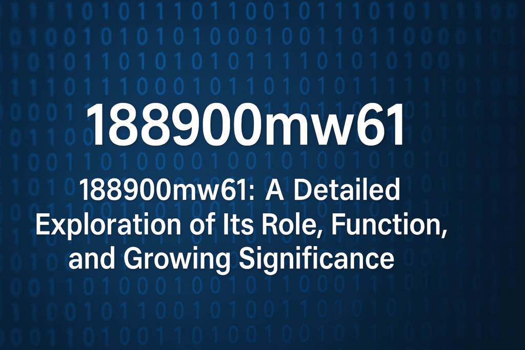 188900mw61: A Detailed Exploration of Its Role, Function, and Growing Significance